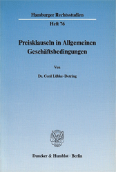 Preisklauseln in Allgemeinen Geschäftsbedingungen