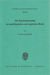 Die Staatenimmunität im amerikanischen und englischen Recht