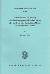 Schadensersatz bei Tötung oder Verletzung der im Haushalt tätigen oder im Beruf oder Geschäft des Ehemannes mitarbeitenden Ehefrau