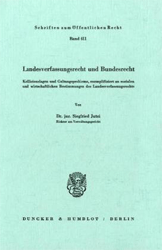 Buchcover Landesverfassungsrecht und Bundesrecht