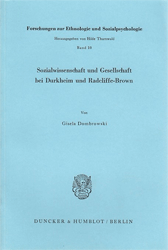 Sozialwissenschaft und Gesellschaft bei Durkheim und Radcliffe-Brown