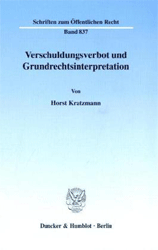 Verschuldungsverbot und Grundrechtsinterpretation - Kratzmann, Horst