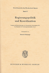 Regierungspolitik und Koordination