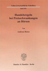 Buchcover Handelsregeln bei Preisschwankungen an Börsen