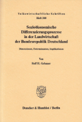 Sozioökonomische Differenzierungsprozesse in der Landwirtschaft der Bundesrepublik Deutschland