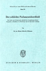 Der schlichte Parlamentsbeschluß