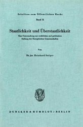 Staatlichkeit und Überstaatlichkeit