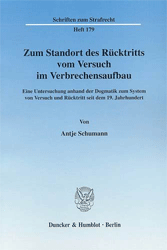 Zum Standort des Rücktritts vom Versuch im Verbrechensaufbau