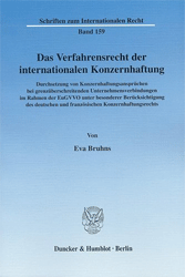 Das Verfahrensrecht der internationalen Konzernhaftung