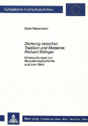 Dichtung zwischen Tradition und Moderne: Richard Billinger - Rabenstein, Edith