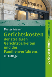 Gerichtskosten der streitigen Gerichtsbarkeiten und des Familienverfahrens