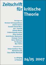 Zeitschrift für kritische Theorie. 13. Jahrgang. Heft 24-25/2007
