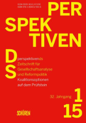 Buchcover perspektiven ds, Jg. 32/2015, Heft 1: Koalitionsoptionen auf dem Prüfstein