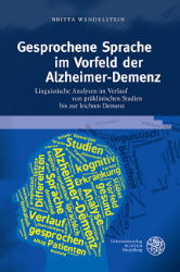 Buchcover Gesprochene Sprache im Vorfeld der Alzheimer-Demenz