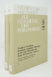 European Academic Philosophy in the Late Sixteenth and Early Seventeenth Centuries