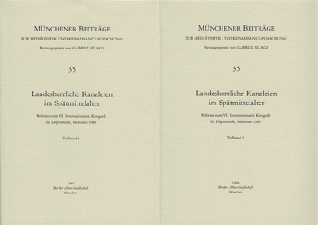 Buchcover Landesherrliche Kanzleien im Spätmittelalter