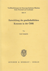 Entwicklung des gesellschaftlichen Konsums in der ČSSR