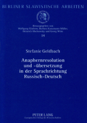 Anaphernresolution und -übersetzung in der Sprachrichtung Russisch-Deutsch