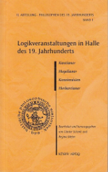 Logikveranstaltungen in Halle des 19. Jahrhunderts - ein Überblick