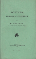 Goethes Leipziger Liederbuch