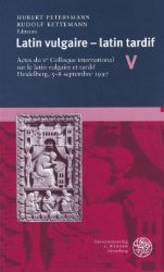 Buchcover Latin vulgaire - latin tardif V