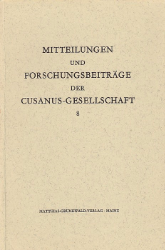 Mitteilungen und Forschungsbeiträge der Cusanus-Gesellschaft. Band 8