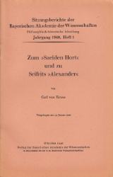 Zum »Saelden Hort« und zu Seifrits »Alexander«