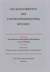 Die lateinischen mittelalterlichen Handschriften aus der Folioreihe, Teil 1