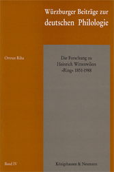 Die Forschung zu Heinrich Wittenwilers »Ring« 1851-1988