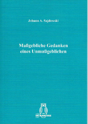 Buchcover Maßgebliche Gedanken eines Unmaßgeblichen