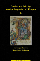 Buchcover Quellen und Beiträge aus dem Propsteiarchiv Kempen. Teil 2