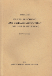 Kapitalerhöhung aus Gesellschaftsmitteln und ihre Besteuerung