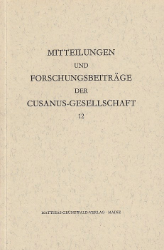 Mitteilungen und Forschungsbeiträge der Cusanus-Gesellschaft. Band 12