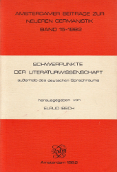 Schwerpunkte der Literaturwissenschaft außerhalb des deutschen Sprachraums