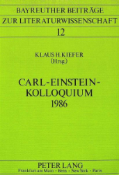 Carl-Einstein-Kolloquium 1986