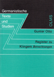 Begriffs- und Namenregister zu Friedrich Maximilian von Klingers