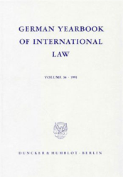 German Yearbook of International Law. Vol. 34 (1991)