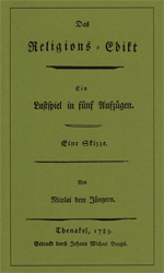 Das Religions-Edikt - Nicolai der Jüngere [i.e. Karl Friedrich Bahrdt]