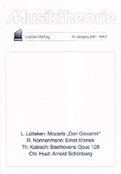 Musiktheorie. 16. Jahrgang 2001 · Heft 2