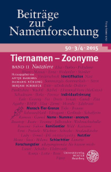 Tiernamen - Zoonyme. Band II: Nutztiere