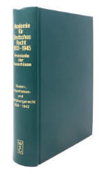 Ausschüsse für Immobiliarkredit, Bodenrecht (allgemeines Grundstücksrecht), Hypothekenrecht und Enteignungsrecht (1934-1942)