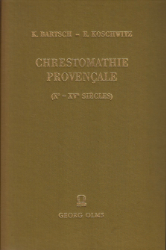 Chrestomathie provençale (Xe-XVe siècles)