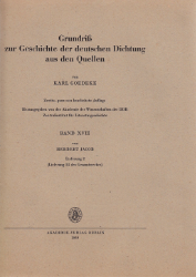Grundriß zur Geschichte der deutschen Dichtung aus den Quellen. Band XVII, Lieferung 2
