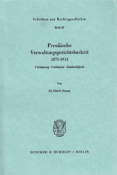Preußische Verwaltungsgerichtsbarkeit 1875-1914