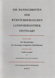 Die Handschriften der ehemaligen königlichen Hofbibliothek. Band 6: Codices musici. Teil 1