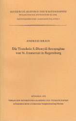 Die Translatio S. Dionysii Areopagitae von St. Emmeram in Regensburg
