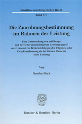 Die Zuordnungsbestimmung im Rahmen der Leistung