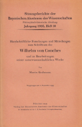 Handschriftliche Forschungen und Mitteilungen zum Schrifttum des Wilhelm von Conches