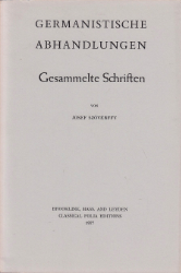 Germanistische Abhandlungen: Mittelalter, Barock und Aufklärung. Gesammelte Schriften