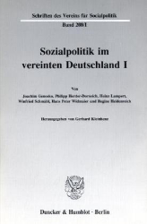 Sozialpolitik im vereinten Deutschland I